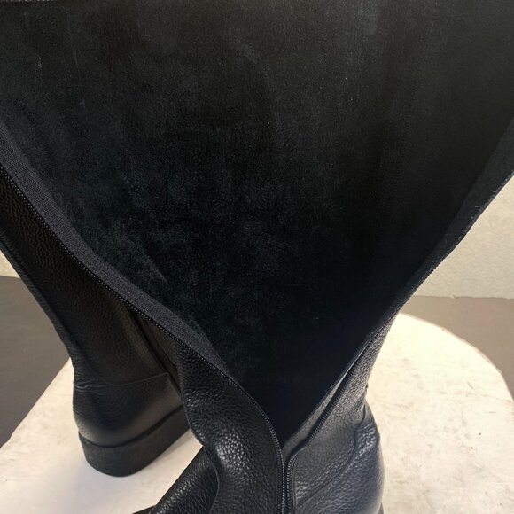 Arche Ln Knee High Black Leather Zip Up Size 39 Womens Outdoor Riding Boots - Picture 9 of 11